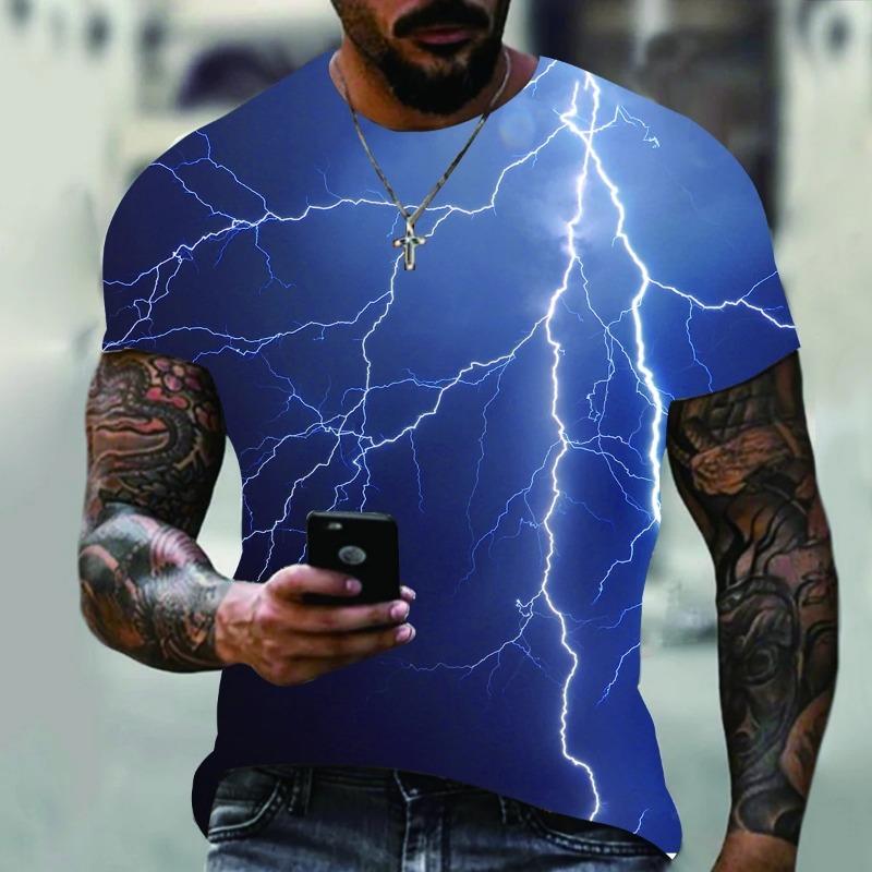 T-shirt décontracté à manches courtes et col rond pour homme, nouvelle collection été 2023, avec impression populaire, grande taille, éléments de rue