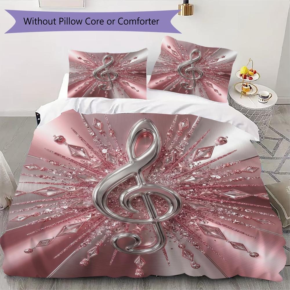 

Treble clef Pattern Bedding uilt Set uilt Cover Pillowcase Home Decoration Birthday Gift (1 * duvet cover + 122 * pillowcase without core) 135x200cm