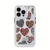 Sweet and Cool Wind Ins Leopard Print Love Plaid for iPhone16 Mobile Phone Case Apple 14pm New 13 Women 15p Korea