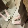 Shoes Woman 2025 Female Footwear All-Match Shallow Mouth Bow-Knot Casual Sneaker Square Toe Slip-on New Summer Comfortable