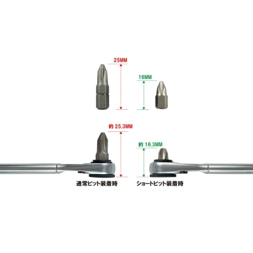 SIGNET 13-Piece 1/4" Drive, 52-Gear Mini Ratchet Handle, Short Bit Socket Set (28274)