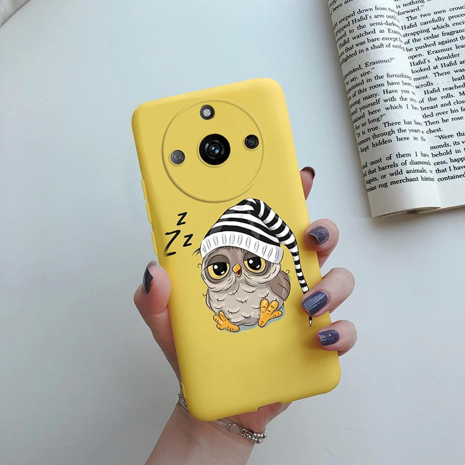 For Realme 11 Pro Plus Case Flower Girl Heart Cute Phone Case Back Cover For Realme 11 11Pro+ 5G Silicone Protection Bumper Capa