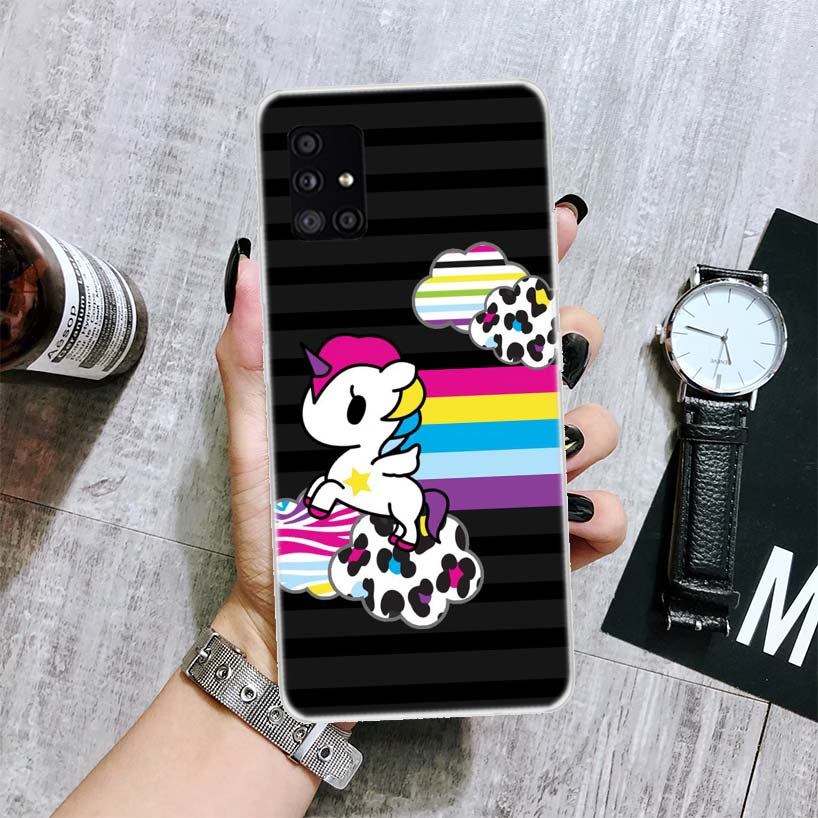Unicorn Pink Myth Cartoon Phone Case For Samsung Galaxy A52 A32 A22 A12 A02S A50S A30S A51 A31 AA71 Note 20 Ultra 10 S10 Plus Ga