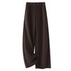 Women's Woolen Wide-Leg Drape Pants: New 2025 Loose, Stylish Velvet-Enhanced Suit Trousers for Autumn and Winter.