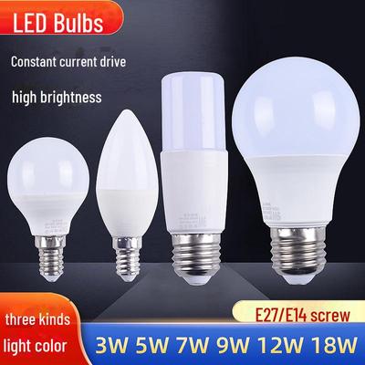 Bombillas LED de alta potencia: Tornillo E27/E14, blanco y blanco cálido, iluminación para el hogar y la sala de estar