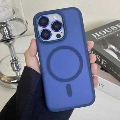 Magnetic Shockproof Magsafe Cover for iPhone Protective Coat Wireless Charging Dark the iPhone14 15 14Pro Max 13 Pro Max