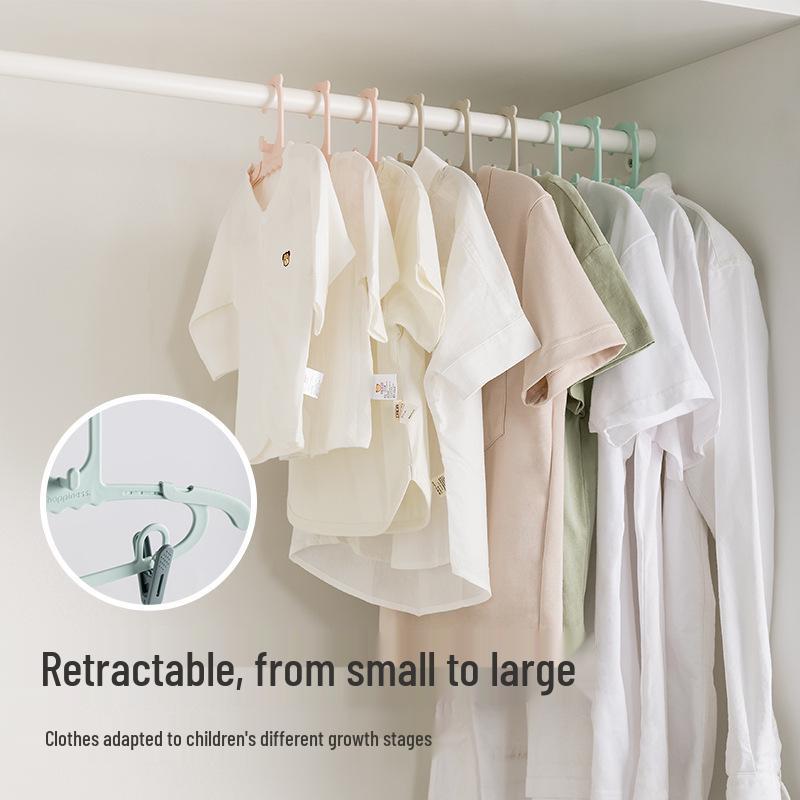 Custom Children's Multi-functional Retractable Hanger with Trouser Clips