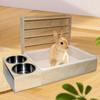Mit Katzentoilette Kaninchen Heufutterspender Holz Hamster Futterspender Kaninchen Futtertrog Chinchilla