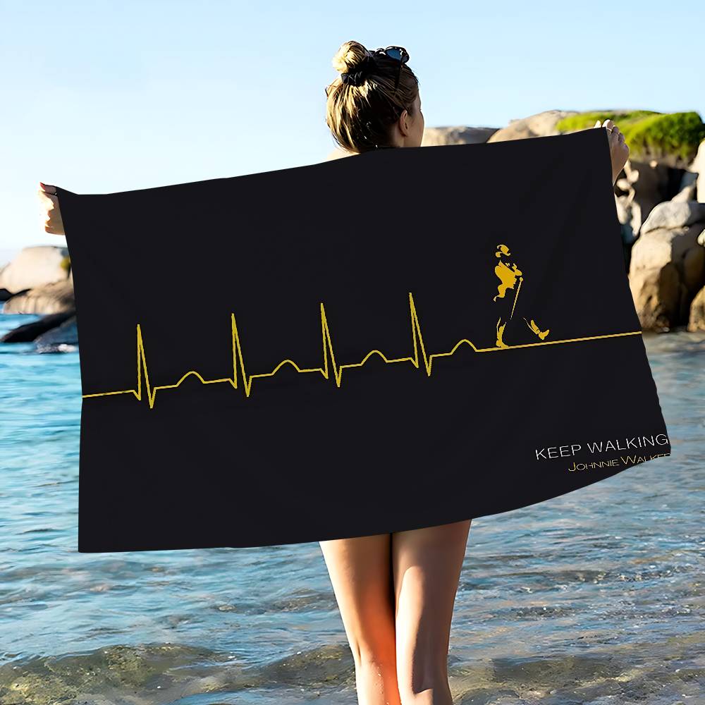 Fashion J-Johnnie W-Walker Beach Towel Colorful Bath Towels For Girl Microfiber Quick Dry Custom Sand Free Beach Yoga Gym Pool