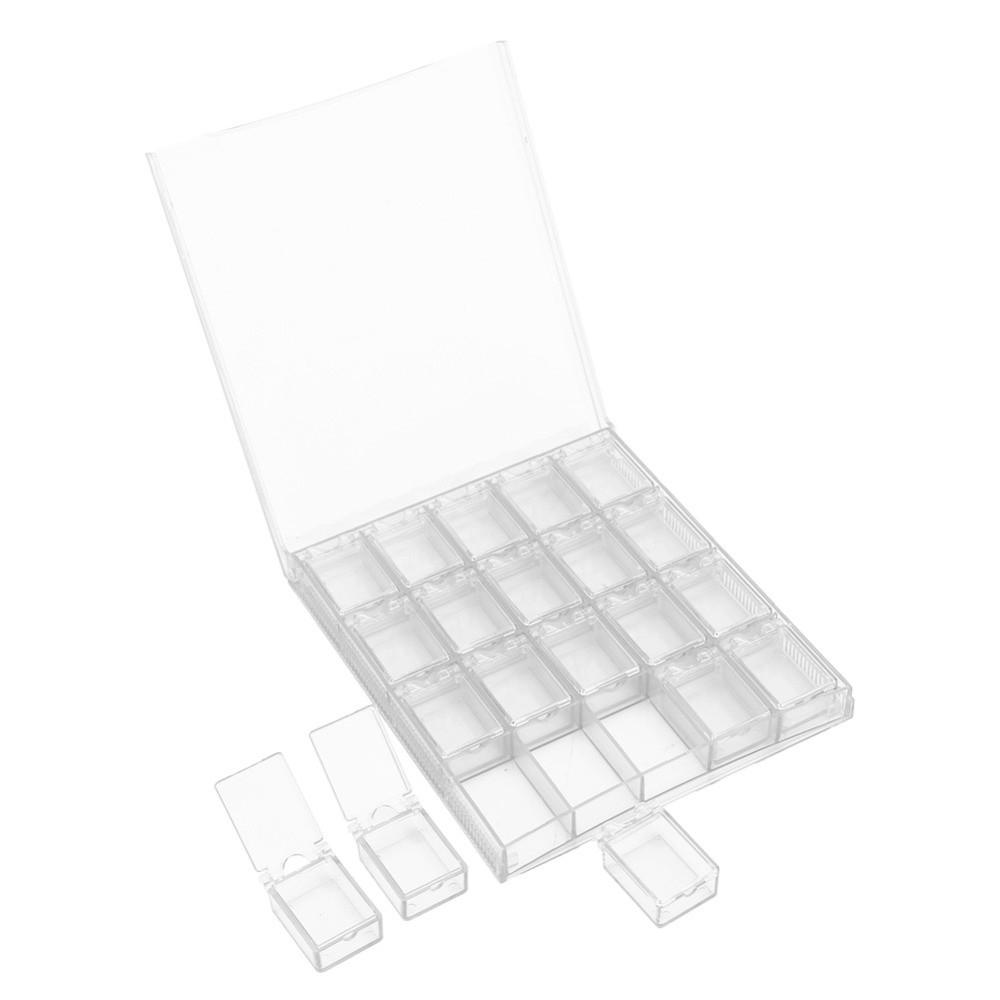 Detachable Dividers Nail Decoration Organize Box Desktop Small Parts Organizing