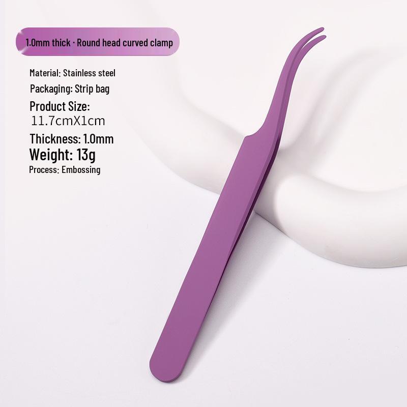 Round Head Dolphin Eyelash Curler & Tweezers - Beauty Tools for False Eyelash Application