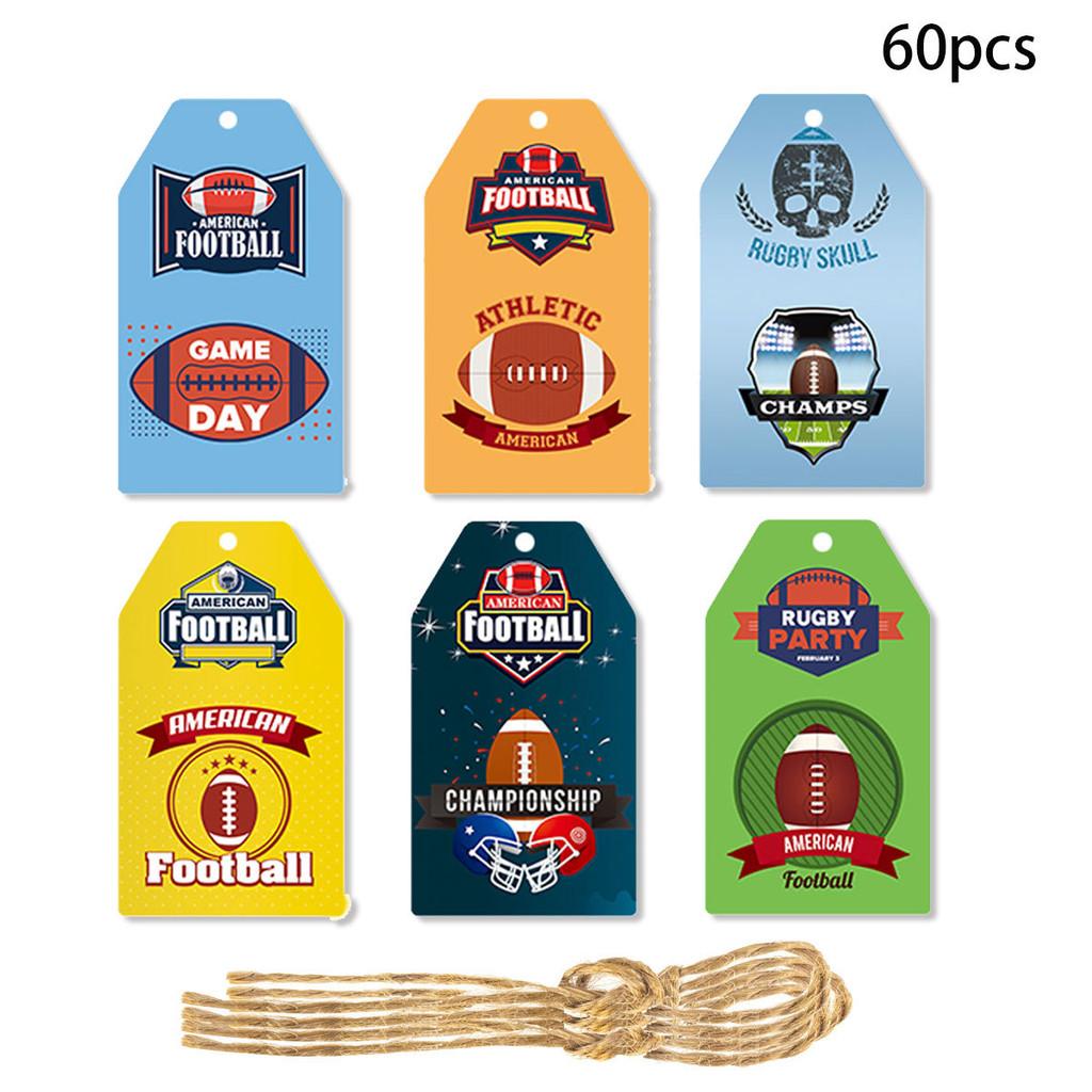 Paper Themed Rugby Hang Tag Party Decorations For Event Setup