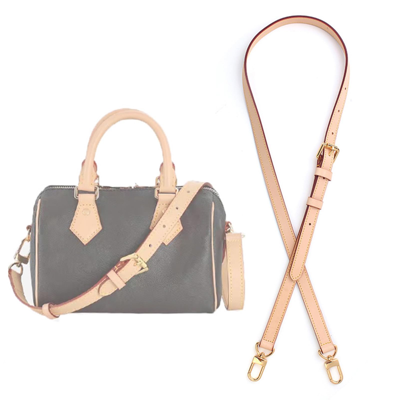 

Jiesinlov Vachetta Кожаный ремень через плечо на замену, регулируемый плечевой ремень для SPEEDY, регулируемая длина, сумка/сумочка растительного дубления 20/25 (Ширина