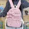 Schoolbag Korean Version Ins Cute Polka Dot Bow Backpack Women's Large-capacity Student Schoolbag Casual Versatile Commuter Backpack