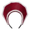 Fascia Corona di Velluto con Bordi di Perle Finte Morbida Fascia per Capelli Vintage con Perle Cosplay di Halloween