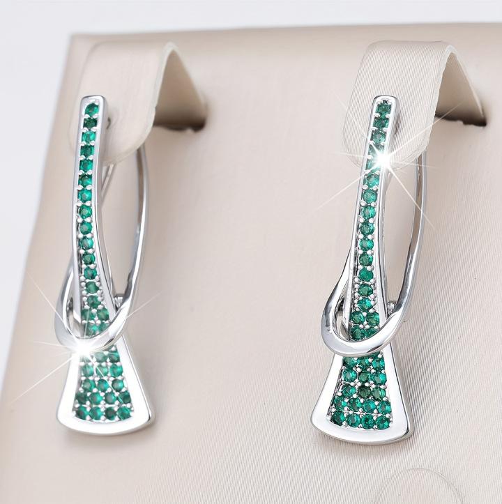 Irregular Circular Diamond Super Sparkling High Heels with Buckle Design, Personalized High-end Feeling, Light Luxury Earrings