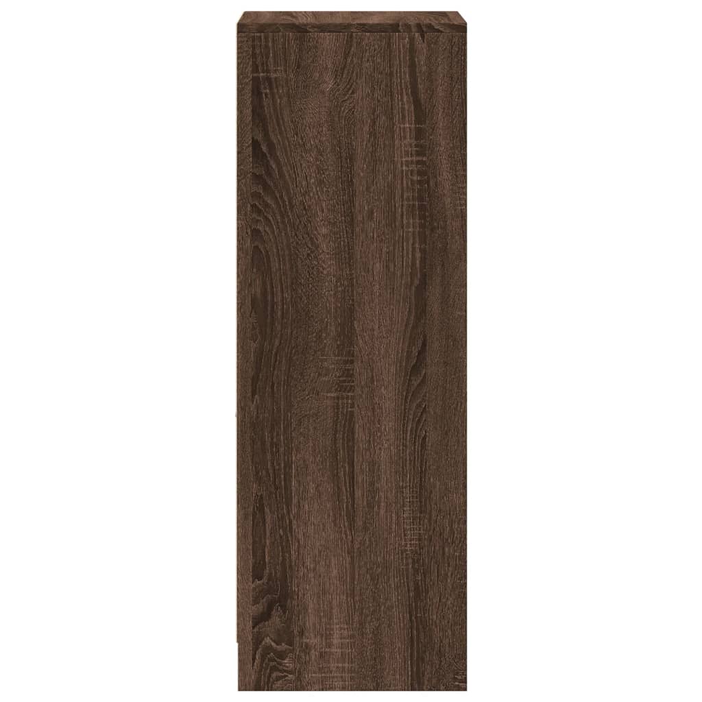 LED Sideboard Brown Oak Effect 38 x 34 x 100 cm Engineered Wood