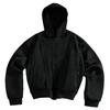 Oversized Hooded Zip-Up Sweatshirt Women Solid Color Patchwork Streetwear Casual Long Sleeve Top