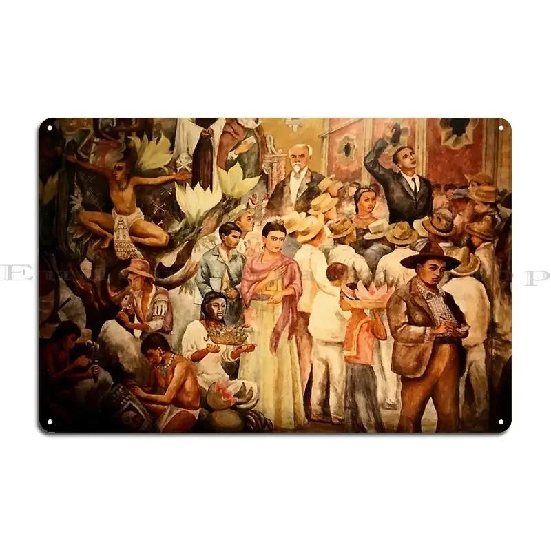 Mural In Tlaxcala Metal Sign Poster Personalized Cinema Retro Customize Retro Tin Sign Poster 20x30cm(7.8x11.8inch)