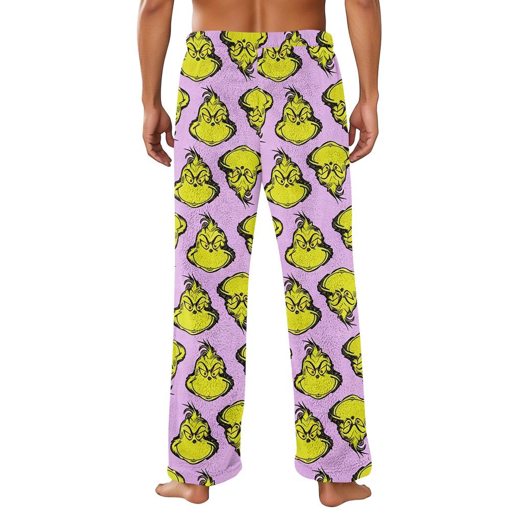 Men's Loose Fit Jogger Pants with Pockets Christmas Print for Running and Casual Wear