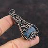 Ruby In Blue Kyanite Pendant Copper Wire Wrapped Pendant Decent Pendant Handmade Wire Wrap Jewelry Brand New Pendant Gemstone Copper Jewelry