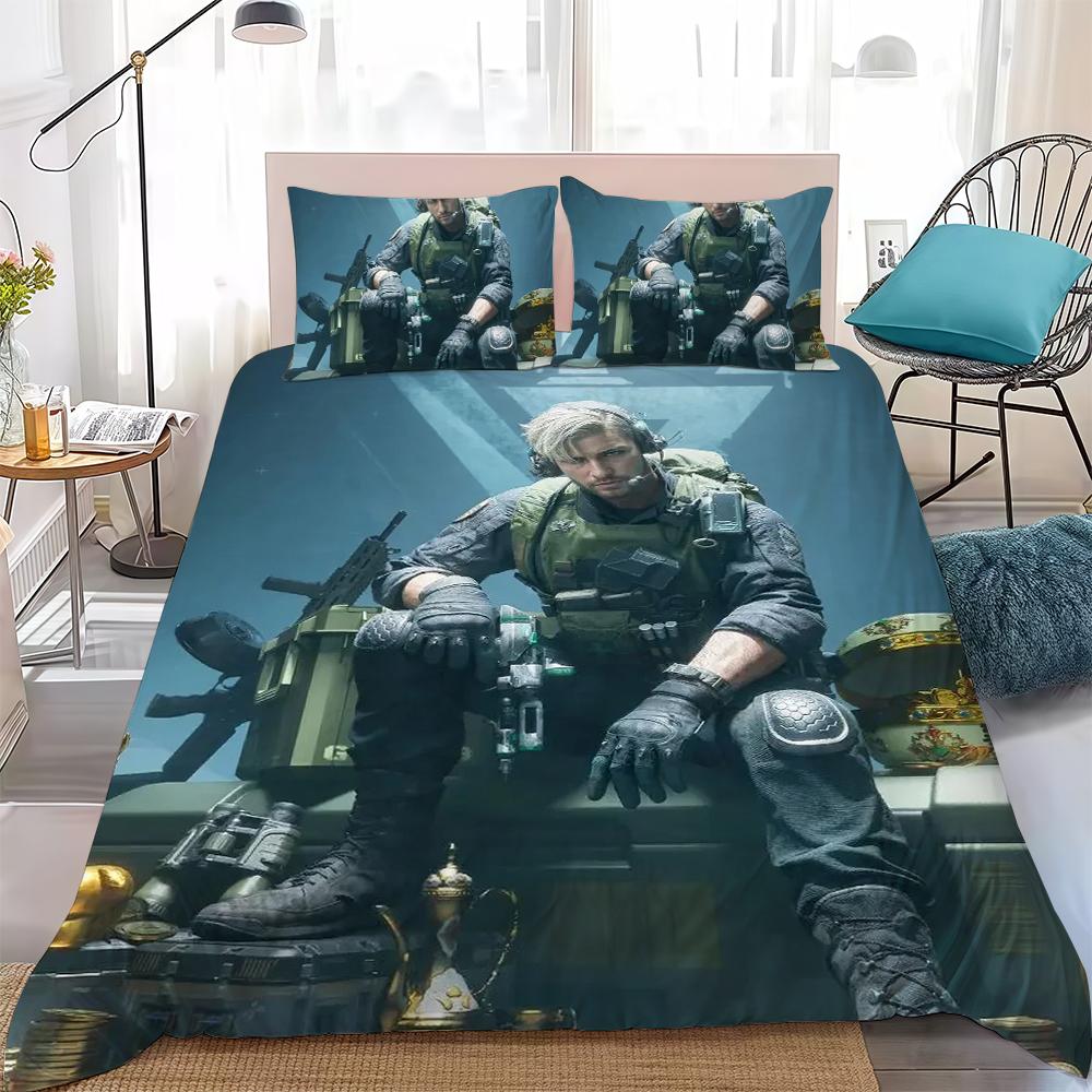 D-Delta Force Game Duvet Cover Set Home Style Bedding Soft Laundry Cotton Bed 3 Piece Set Student Dormitory Gift