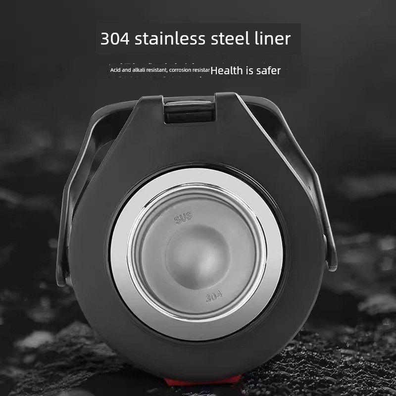 Outdoor Portable Stainless Steel Thermos for Men and Women, Large Capacity Thermos Cup for Car, Construction Site, Home Use, Anti-Drop Thermos Bottle