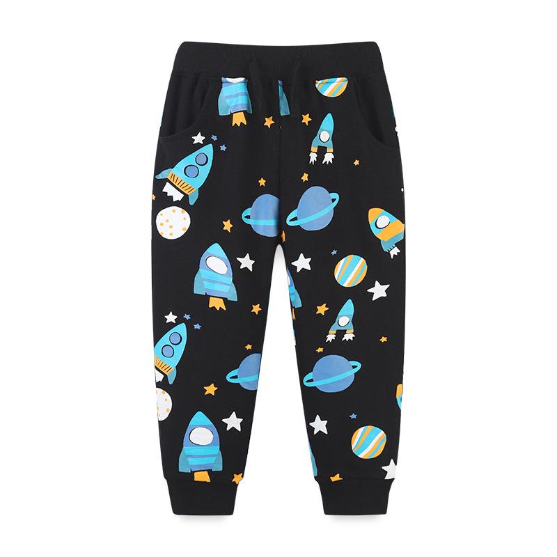 European Style Cartoon Print Boys Long Pants - Spring/Autumn Fashion for Medium and Small Children 7Y (125cm)