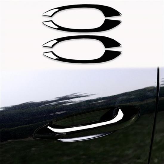 For Porsche Macan 2014- Glossy Black Outer Car Door Handle Patch Cover Trim