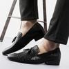 Fashion Mens PU Leather Driving Shoes British Style Slip-On Breathable Comfortable Lightweight Business Casual Loafer for Big Size 47 48