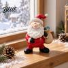 Hand Painted Festive Figurine Traditional Santa Claus Christmas Decor Resin Ornament Vintage Reusable Holiday for Xmas Style Statue Fireplace
