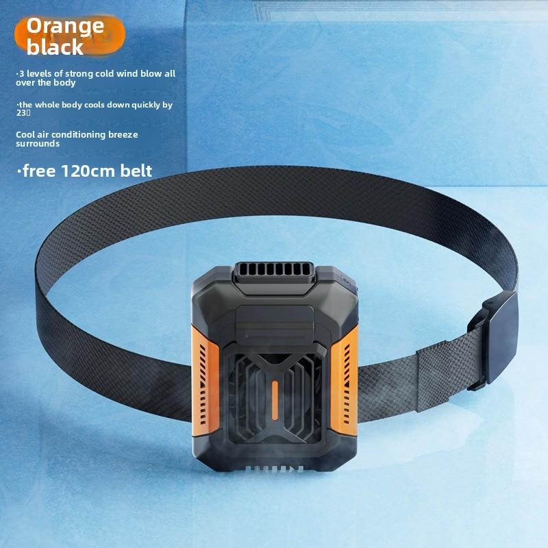 Waist Mount Clip on Fan USB Rechargeable Hand Free High Speed Portable Mini Cooling Fan for Outdoor Working Camping Travel Sport