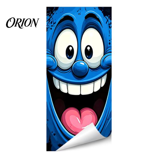 Cartoon Expression Stickers for Garbage Bins Funny Trash Can Sticker, Cute Big Eye Decorative Removable PVC Recycling Adhesive Label, Waterproof Decal