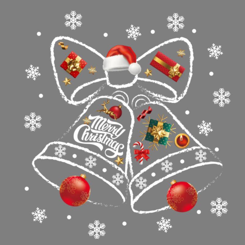 1 szt. Dekoracja Świąteczna na Witrynę Sklepową Wielokrotnego Użytku Świąteczna Sztuka Okienna Wzór Dzwonka Naklejki na Okno Świąteczne Naklejki na Witrynę Sklepową 45x60cm