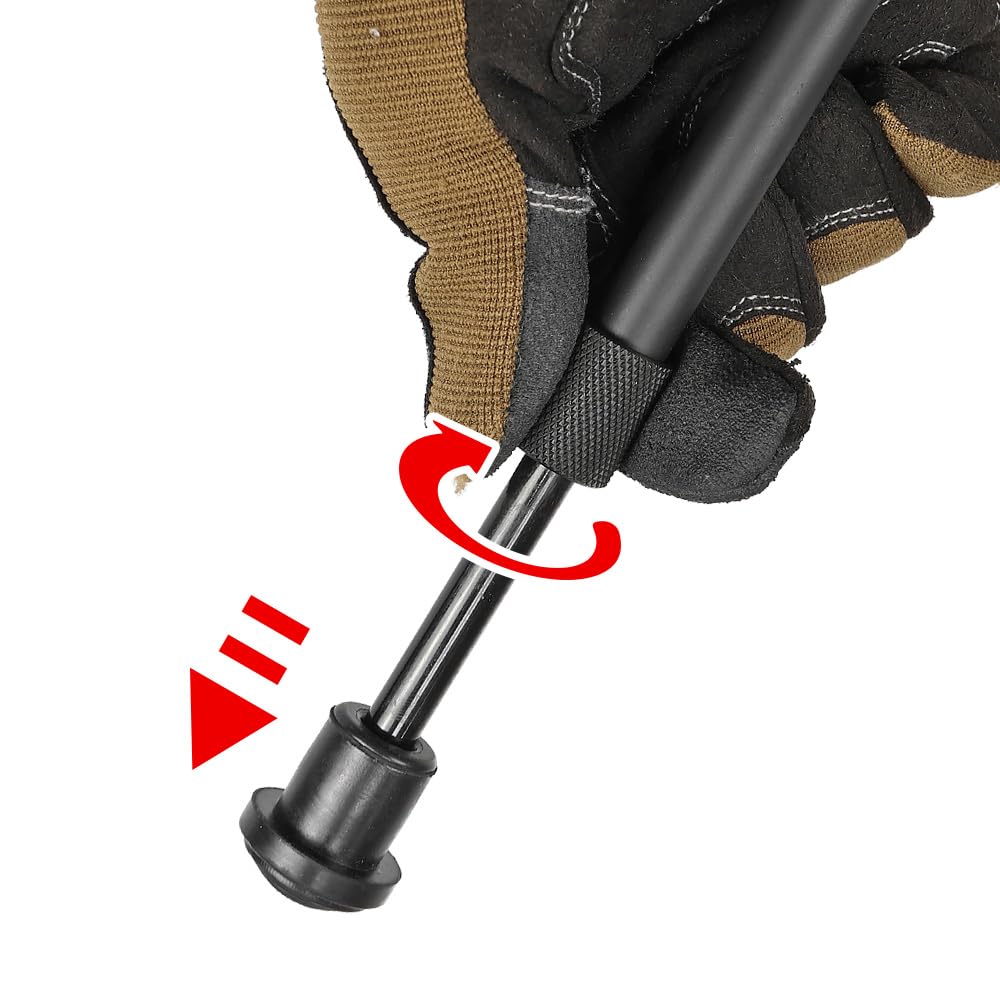 Ryohin Buhin E&C Folding Tactical Bipod with Telescopic 20mm Rail, Aluminum, Black