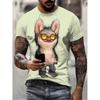 Trendy Men's T Shirt Summer Cute Pet Golden Retriever Graphic 3D Printed Short Sleeve
