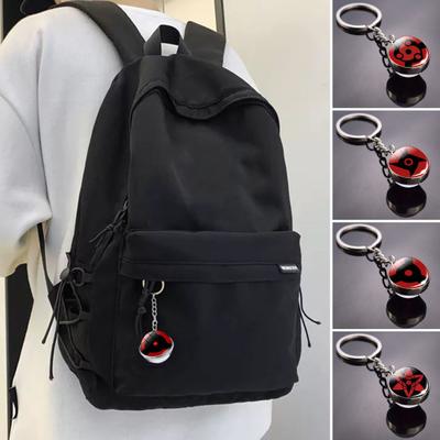 Cartoon Multi-purpose Faux Gem Reusable Collectible Gift Anime Naruto Sharingan Eye Key Ring Bag Pendant Children