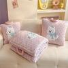 Cute Soft Flannel 2-in-1 Pillow Blanket Thickened Foldable Multi-Function Nap Blanket Comforter Car Pillow Girls Birthday Gift