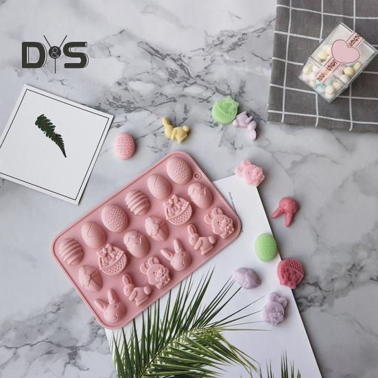 Wielkanocna foremka na czekoladę w kształcie jajka przezroczysta konsystencja silikonowa 18 wnęk dekorowanie ciasteczek forma na cukierki na imprezę