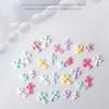 100Pcs/set Nail Art Accessories Resin Punk Dopamine Color Cross Shape Nail Art Jewelry DIY Nail Decor