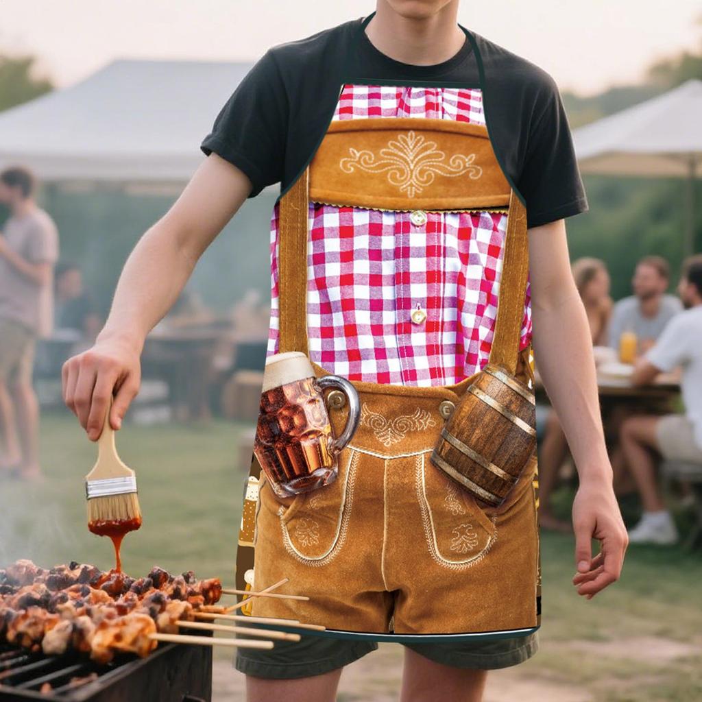 Lustige Schürzen für Männer Erwachsene Kochschürze Fleckenabweisend Atmungsaktive Schürzen für Weihnachten Restaurant Hochzeit Halloween