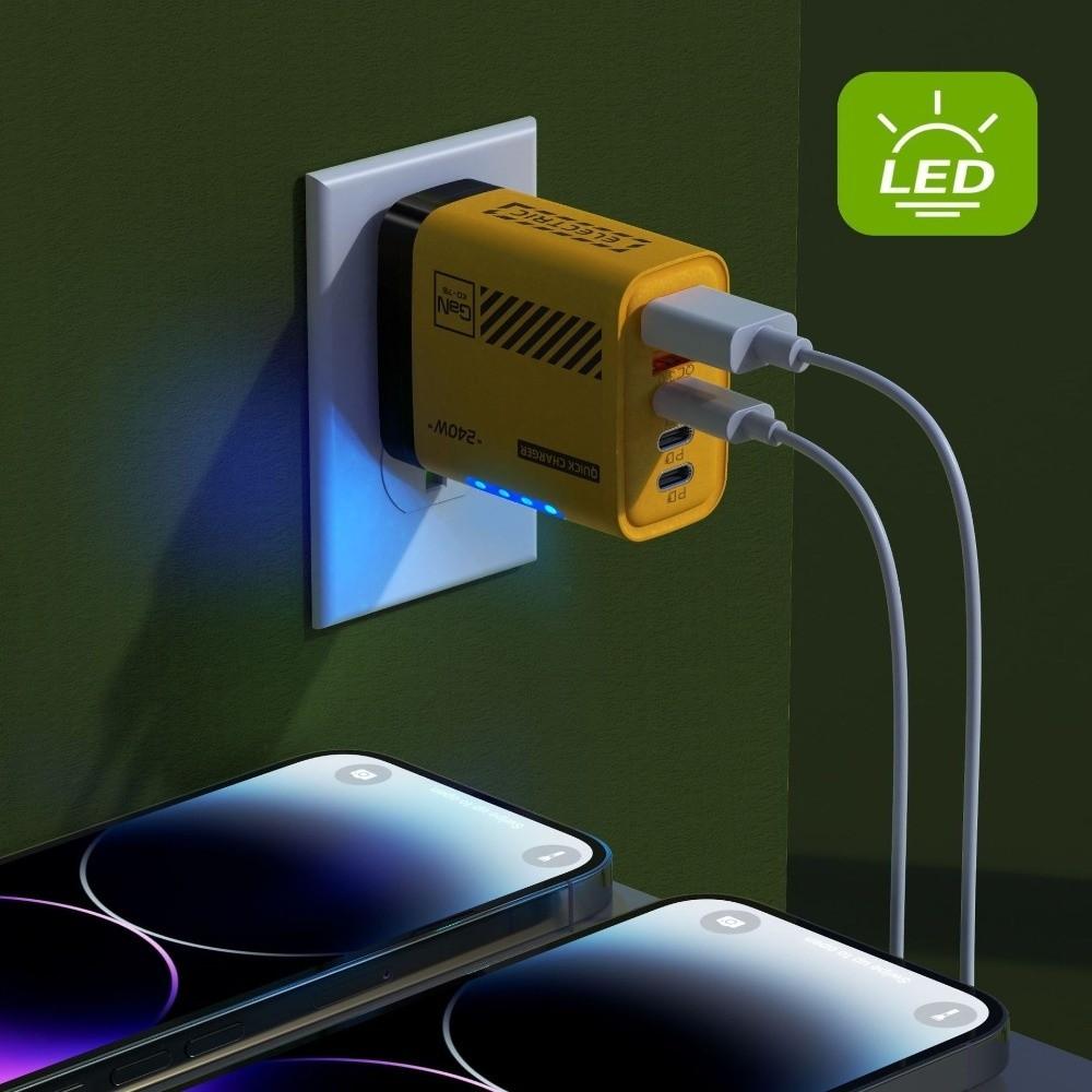 240W GaN Charger Adapter 5 Port Desktop Charger Adapter 3PD 2USB Fast Charger Adapter Home Use