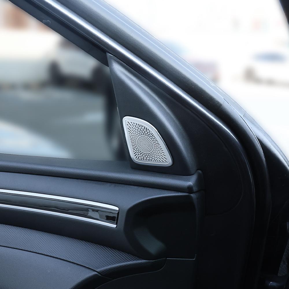 Interior Accessories For Hyundai Tucson NX4 2026-2026 Stainless Steel A-Pillar Audio Speaker Black Cover Trim LHD