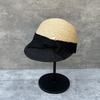 25 Sweet And Cool Face Small Raffia Cap Versatile Bow Straw Hat Women'S Niche Summer Travel Equestrian Hat