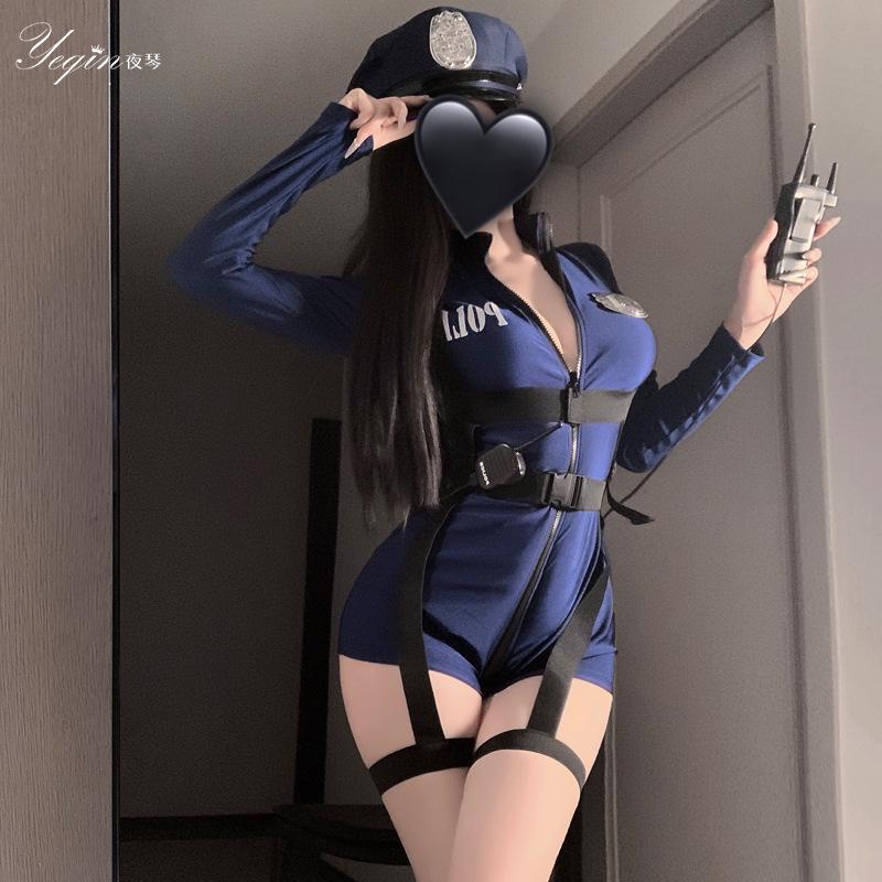 Play Sexy Lingerie Role Policewoman Set 7505 Temptation Cosplay Opencrotch Bodysuit