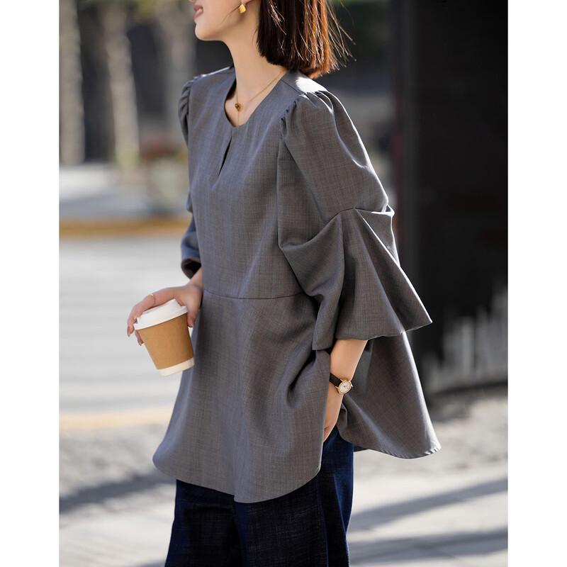 Demana Irregular Sleeve A-Line Loose Shirt