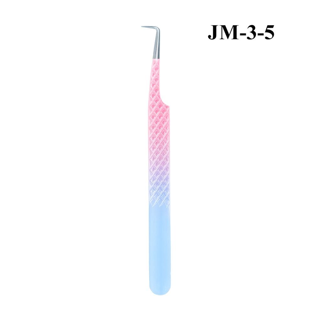 Professional Eyelash Tweezers Grip Eyelash Extension Tweezers 45 75 90 Degree Fiber Tip Easy Fanning Eyelash Tweezers