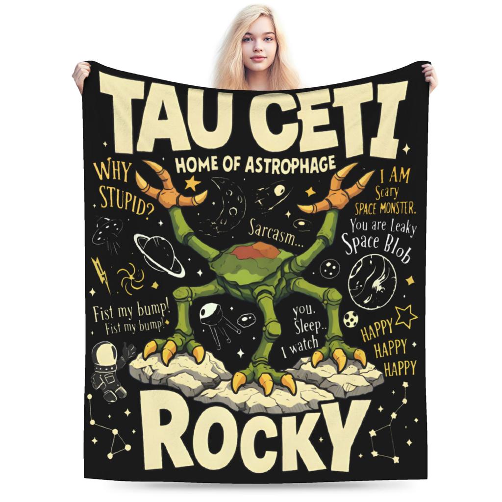 Rockys Project Hail Mary Fists My Bump Aliens Comic Blanket Fleece Air Conditioning Throw Blanket for Sofa Bedroom Bedspread