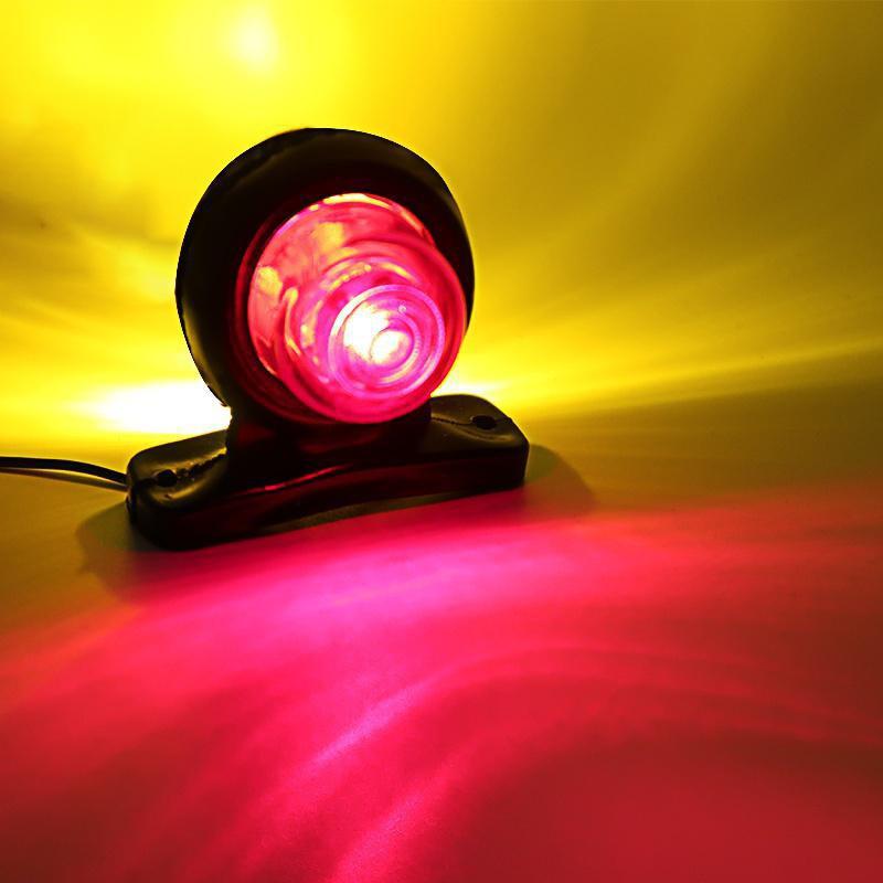 2PCS 12-24V Mini Universal Side Marker Lights Double Side Lighting Indicator Lamp Clearance Lights Warning Light for Truck Bulbs 7