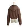 YPFF Trendy Women's Hooded Sweatshirt: Casual Double Zipper Long Sleeve Cardigan for Autumn and Winter